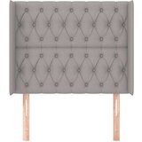  Uzglavlje s ušima svjetlosivo 103x16x118/128 cm od tkanine | shoptok.hr