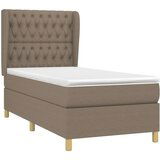  Box spring postelja z vzmetnico taupe 90x200 cm blago, (20792052) | Shoptok.si