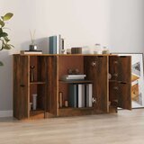  Komoda 3 kosi dimljen hrast inženirski les, (20654235) | Shoptok.si