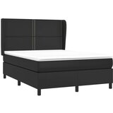  S oprugama i madracem crni 140 x 190 cm od umjetne kože | shoptok.hr