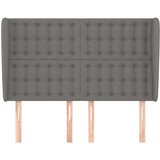  Uzglavlje s ušima tamnosivi 147x23x118/128 cm od tkanine | shoptok.hr