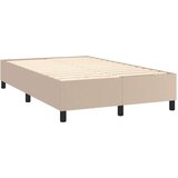  Krevet box spring madrac LED cappuccino 120x200cm umjetna koža | shoptok.hr