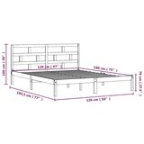  Posteljni okvir bel iz trdnega lesa 120x190 cm 4FT, (20883858) | Shoptok.si