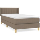  Box spring postelja z vzmetnico taupe 90x200 cm blago, (20893360) | Shoptok.si