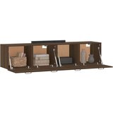  Stenska omarica 2 kosa rjav hrast 60x36,5x35 cm inžen. les, (20716857) | Shoptok.si