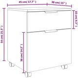  Ormarić za spise sivi 45 x 38 x 54 cm konstruirano drvo | shoptok.hr