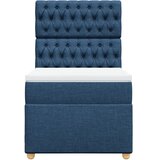  Krevet s oprugama i madracem plavi 100 x 200 cm od tkanine | shoptok.hr