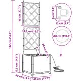  Vrtna saksija Crna 40 x 40 x 142 cm Plastika | shoptok.hr