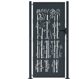  Vrtna vrata antracit boje 100x175 cm, dizajn od čelika i bambusa | shoptok.hr