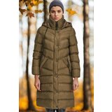 Dewberry Z6719 WOMEN'S COAT-PLAIN KHAKI Cene