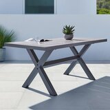 Bessagi Garden Vrtna Miza Fleur, Temno Siva, Barva Hrasta, 180x90 Cm | Shoptok.si