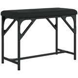  Blagovaonska klupa crna 62 x 32 x 45 cm čelik i umjetna koža | shoptok.hr