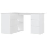 Furnova Kotna pisalna miza bela 145x100x76 cm iverna plošča, (21925274) | Shoptok.si
