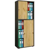 MID.YOU Arhivska Omara Lona Xxl, Antracit, Barva Hrasta | Shoptok.si