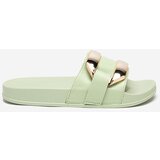 Resti Women's green slippers with golden Serina ornament - Footwear | ePonuda.com