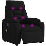 vidaXL Električni masažni naslonjač od tkanine crni | shoptok.hr