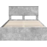  Krevetna konstrukcija s uzglavljem Betonski sivi 120 x 123 cm | shoptok.hr