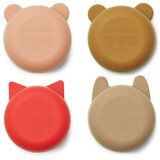 Liewood set štirih skledic iz silikona malene apple red/tuscany rose multi mix | Shoptok.si