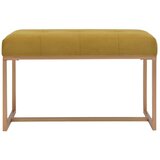 vidaXL Klop 80 cm žamet v barvi gorčice | Shoptok.si