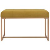 vidaXL Klupa 80 cm boja senfa baršunasta | Eponuda.com