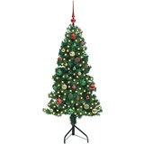 vidaXL Kotično umetno božično drevo Zelena 150 cm PVC in kovina | Shoptok.si