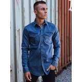 DStreet Koszula męska jeansowa niebieska | ePonuda.com