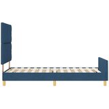  Krevetna konstrukcija s uzglavljem Plava 90 x 190 cm tkanina | shoptok.hr