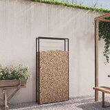 vidaXL Stojalo za drva mat črno 110x28x214 cm jeklo Cene
