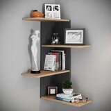 MID.YOU KOTNI REGAL 45/77/45 cm črna, medeni hrast | Shoptok.si
