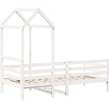 Dnevni krevet s krovom bez madraca bijeli 80x200 cm masivno drvo | Eponuda.com