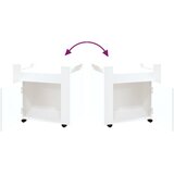 Kolica za radni stol bijela 60x45x60 cm od konstruiranog drva | shoptok.hr