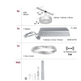 PAULMANN 94475 - SET 5xLED/5W Kompletan kablovski sistem CIRCLE 230V matni hrom | Eponuda.com