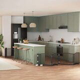 vidaXL Ograda za pse z vrati zložljiva 8 panelov črna 640 cm les | Shoptok.si