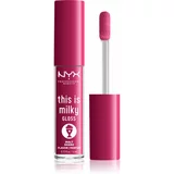 NYX Professional Makeup This is Milky Gloss Milkshakes hidratantno sjajilo za usne s mirisom nijansa 12 Malt Shake 4 ml