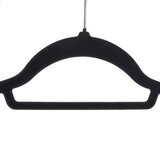 Ruhhy baršunaste vješalice za odjeću 45 cm, set 20 kom, crne | shoptok.hr