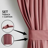 Restilo Ružičasta zavjesa za djelomično zamračenje od samta 140x270 cm Eyelets – | shoptok.hr