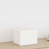  Kutija za nakit 4-slojna s ogledalom na zaključavanje bijela | Eponuda.com