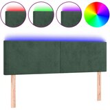  The Living Store LED posteljno vzglavje temno zeleno 144x5x78/88 cm žamet - LED Vzglavje, (21453816) | Shoptok.si
