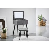 MID.YOU KOZMETIČNA MIZA les, steklo, tekstil, leseni material | Shoptok.si