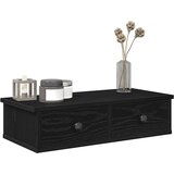  Zidna polica s ladicama crna 60x28x15 cm izrađeno drvo | shoptok.hr