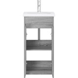  Kupaonski umivaonik s sudoperom Siva Sonoma 42 x 40 x 84,5 cm | shoptok.hr