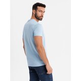 Ombre BASIC men's classic cotton T-shirt - light blue | Shoptok.si