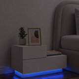  Noćni ormarić s LED svjetlima bijeli 70 x 36 x 40,5 cm | Eponuda.com