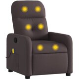 vidaXL Masažni naslanjač temno rjavo blago, (20922038) | Shoptok.si
