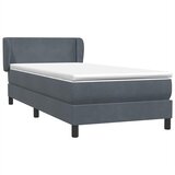 Box Spring krevet s madracem tamno sivi 80x210 cm baršun | shoptok.hr