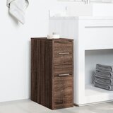  Uski kupaonski ormar s kotačima boja hrasta konstruirano drvo | shoptok.hr