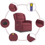  Električni masažni naslonjač od tkanine crvena boja vina | shoptok.hr