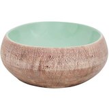 Nadgradni Nadpultni umivalnik zelen in rjav ovalen 59x40x15 cm | Shoptok.si