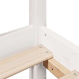 vidaXL Knjižna postelja brez vzmetnice bela 150x200 cm trdna borovina | Shoptok.si