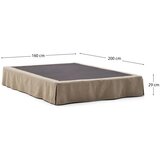 Kave Home Bijeli tapecirani bračni krevet bez uzglavlja 160x200 cm Jaira – | shoptok.hr